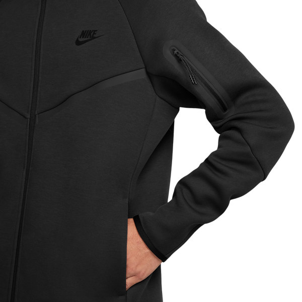 Nike Tech Fleece Full-Zip Windrunner Hoodie - Men's - Black/Black - Image 3