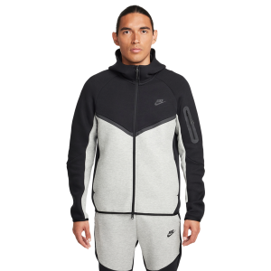 Nike Tech Fleece Full-Zip Windrunner Hoodie - Men's - Black/Grey