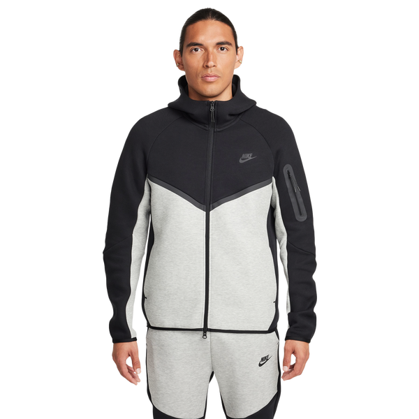 Nike Tech Fleece Full-Zip Windrunner Hoodie - Men's - Black/Grey