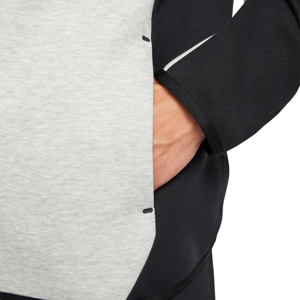 Nike Tech Fleece Full-Zip Windrunner Hoodie - Men's - Black/Grey - Image 4