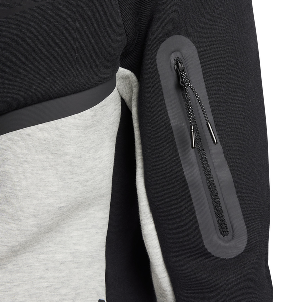 Nike Tech Fleece Full-Zip Windrunner Hoodie - Men's - Black/Grey - Image 6