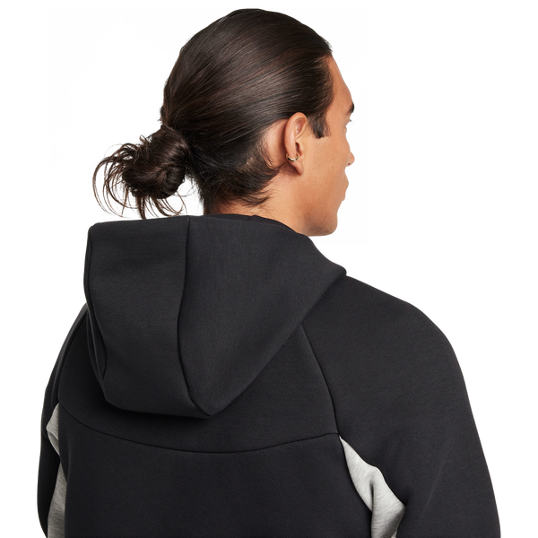 Nike Tech Fleece Full-Zip Windrunner Hoodie - Men's - Black/Grey - Image 8