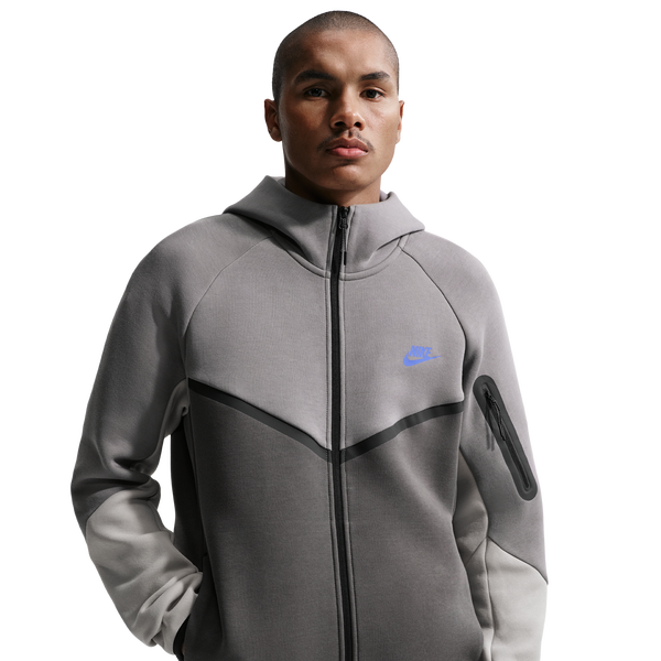 Nike Tech Fleece Full-Zip Windrunner Hoodie - Men's - Pencil Point/Medium Ash/College Grey - Image 3