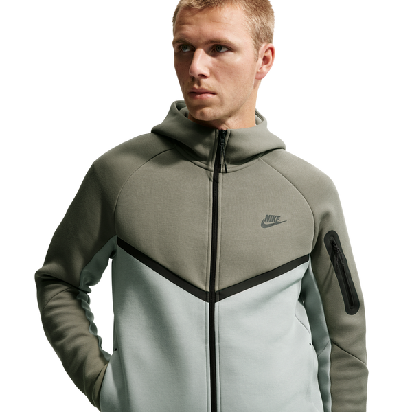Nike Tech Fleece Full-Zip Windrunner Hoodie - Men's - Light Pumice/Black/Silver Sage - Image 3