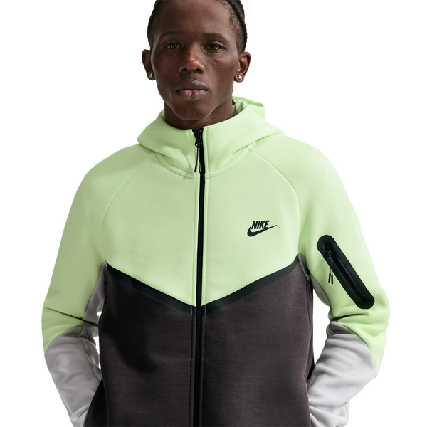 Nike Tech Fleece Full-Zip Windrunner Hoodie - Men's - Lt Liquid Lime/Anthracite/Lt Smoke Grey - Image 3