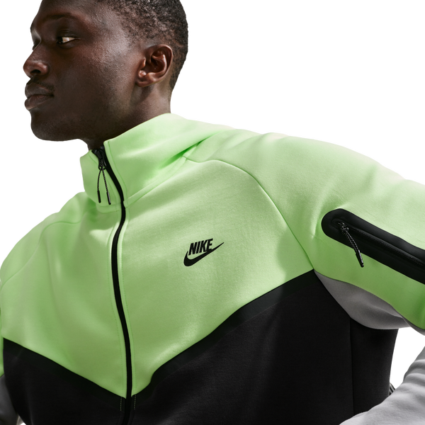 Nike Tech Fleece Full-Zip Windrunner Hoodie - Men's - Lt Liquid Lime/Anthracite/Lt Smoke Grey - Image 9