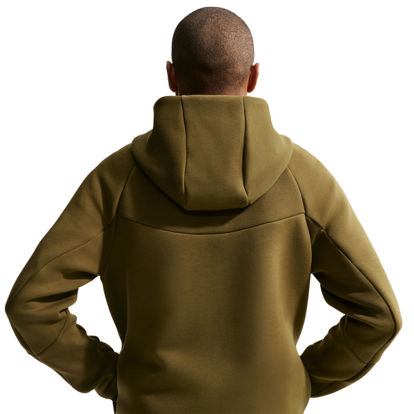 Nike Tech Fleece Full-Zip Windrunner Hoodie - Men's - Olive/Black - Image 2