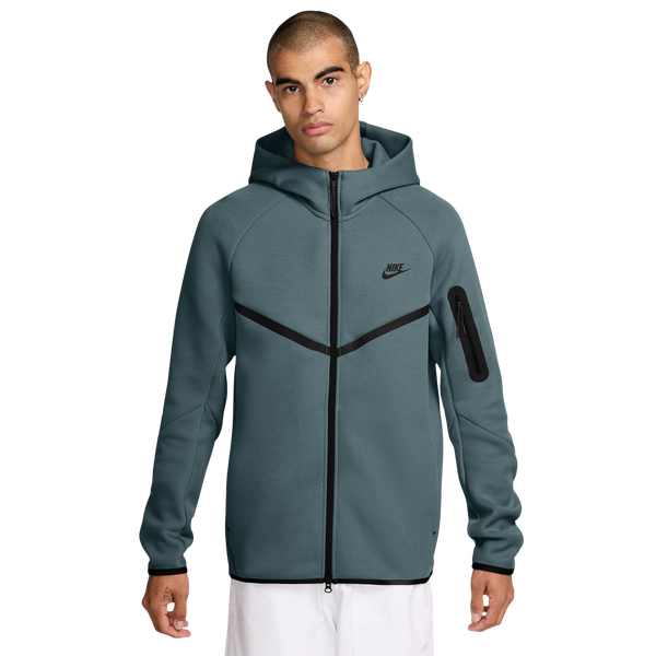 Nike Tech Fleece Full-Zip Windrunner Hoodie - Men's - Black/Green