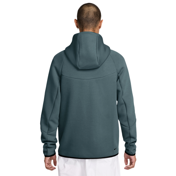 Nike Tech Fleece Full-Zip Windrunner Hoodie - Men's - Black/Green - Image 2