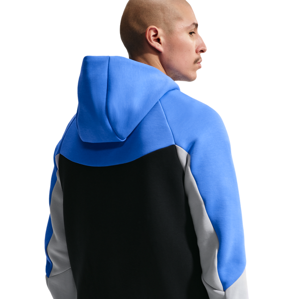 Nike Tech Fleece Full-Zip Windrunner Hoodie - Men's - Blue Crystal/Black/Lt Smoke Grey - Image 4