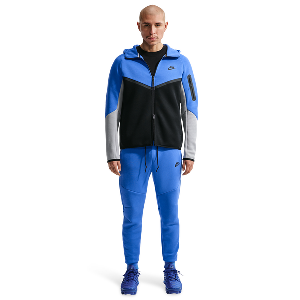 Nike Tech Fleece Full-Zip Windrunner Hoodie - Men's - Blue Crystal/Black/Lt Smoke Grey - Image 6