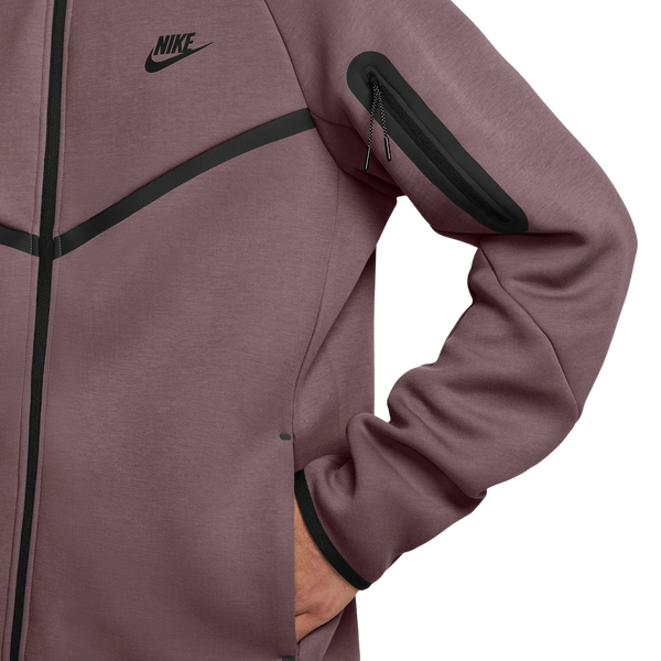 Nike Tech Fleece Full-Zip Windrunner Hoodie - Men's - Brown/Black - Image 3