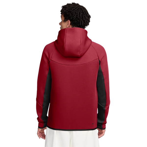 Nike Tech Fleece Full-Zip Windrunner Hoodie - Men's - Red/Black - Image 2