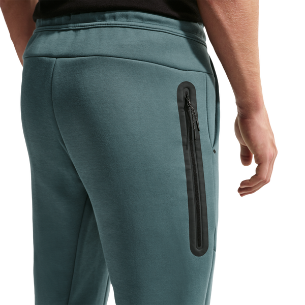 Nike Tech Fleece Jogger - Men's - Black/Green - Image 2
