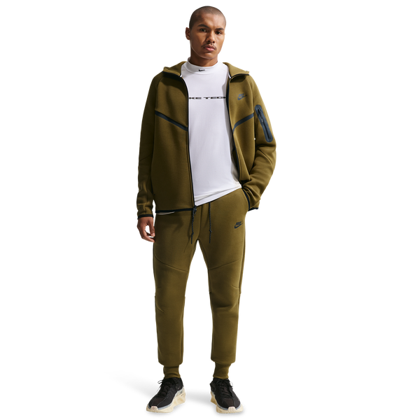 Nike Tech Fleece Jogger - Men's - Black/Olive Flak - Image 3