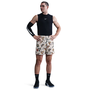 Nike Dri-FIT Practice Mesh 5" Shorts - Men's - Light Khaki/Black