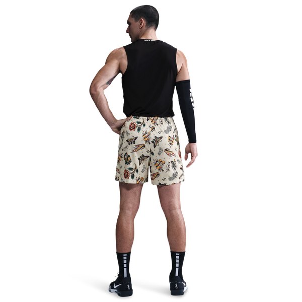 Nike Dri-FIT Practice Mesh 5" Shorts - Men's - Light Khaki/Black - Image 2