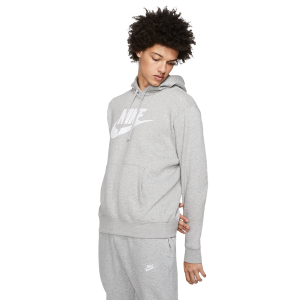 Nike GX Club Hoodie - Men's - Dark Grey Heather/White