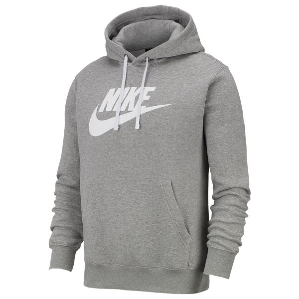 Nike GX Club Hoodie - Men's - Dark Grey Heather/White - Image 7