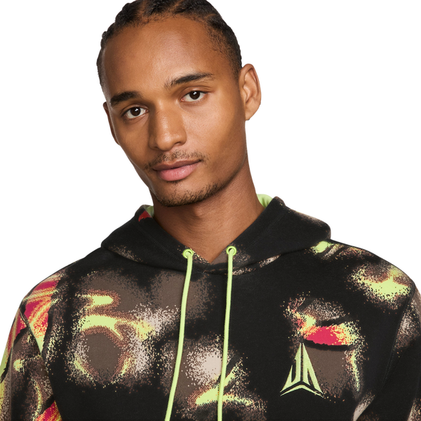 Nike Ja Club Basketball Pullover Hoodie - Men's - Light Lemon Twist/Grey - Image 3