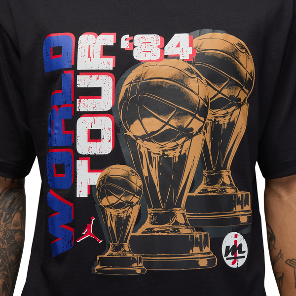 Jordan NC World Tour Short Sleeve Crewneck - Men's - Black