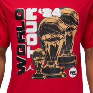 Jordan NC World Tour Short Sleeve Crewneck - Men's - Gym Red