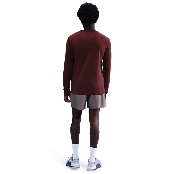 Nike Dri-FIT Long Sleeve Print Pack T-Shirt - Men's - Dark Team Red - Image 4