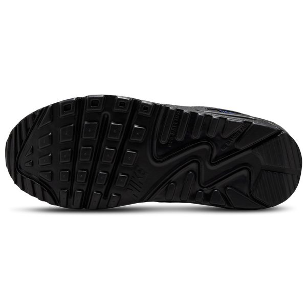 Nike Air Max 90 FL1 - Boys' Grade School - Black/Dk Smoke Gray/Old Royal - Image 5