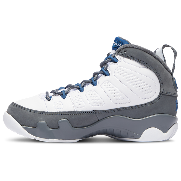 Jordan Retro 9 - Boys' Grade School - White/Blue/Grey - Image 2