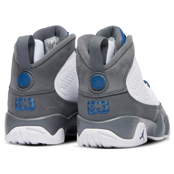 Jordan Retro 9 - Boys' Grade School - White/Blue/Grey - Image 3