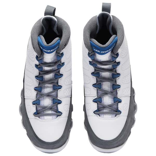 Jordan Retro 9 - Boys' Grade School - White/Blue/Grey - Image 4