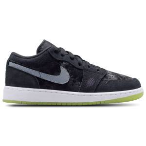 Jordan Air Jordan 1 Low SS - Boys' Grade School - Barely Volt/Black/Iron Grey