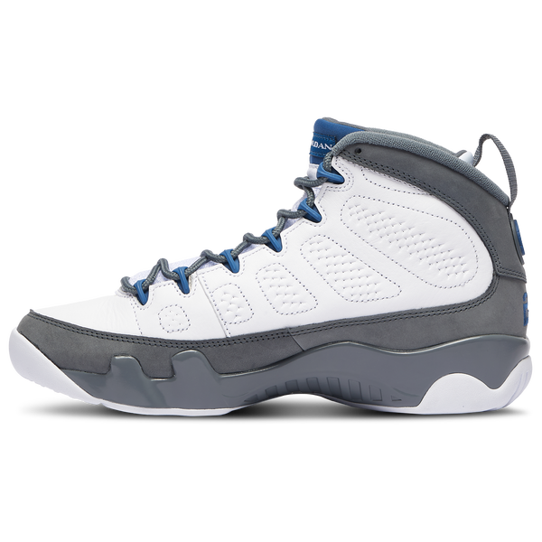 Jordan Retro 9 - Men's - Flint Grey/White/French Blue - Image 2