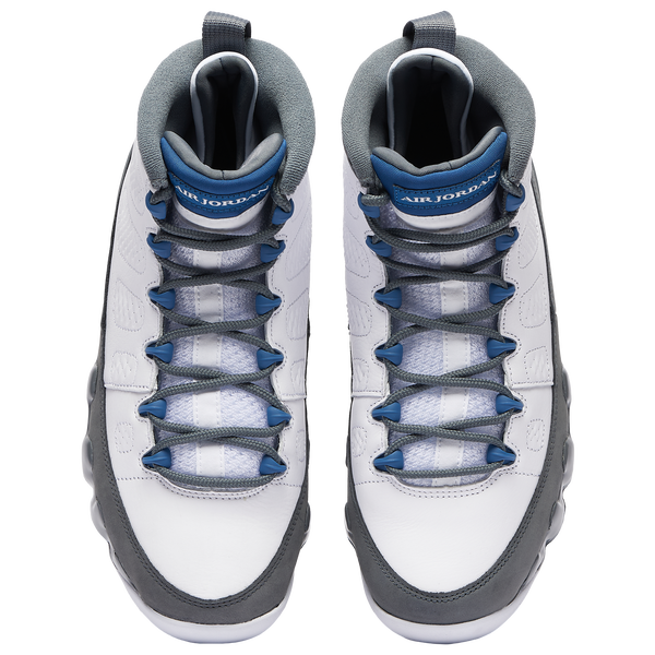 Jordan Retro 9 - Men's - Flint Grey/White/French Blue - Image 4