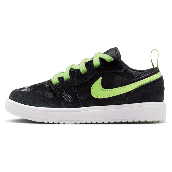 Jordan 1 Low Alt SS - Boys' Preschool - Black/Barely Volt - Image 2