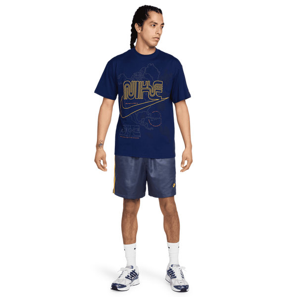 Nike Max 90 Short Sleeve T-Shirt - Men's - Blue Void/Gold - Image 6