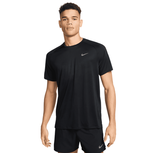 Nike Dri-FIT ADV STRIDE SS TOP - Men's - Black/Reflective Silv