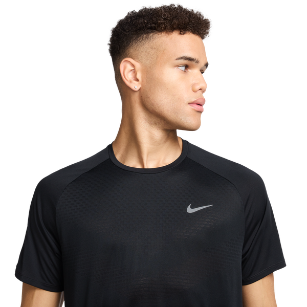 Nike Dri-FIT ADV STRIDE SS TOP - Men's - Black/Reflective Silv - Image 3