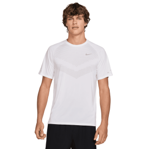Nike Dri-FIT ADV STRIDE SS TOP - Men's - White/Reflective Silver