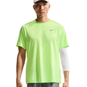 Nike Dri-FIT ADV STRIDE SS TOP - Men's - Reflective Silver/Lime Blast
