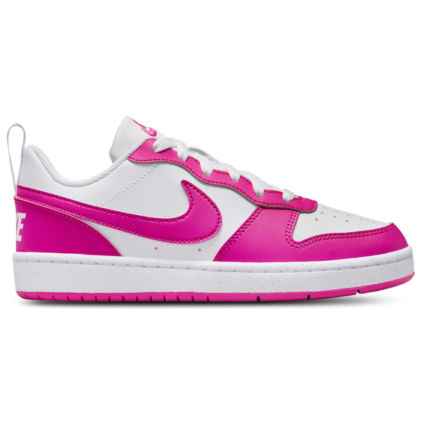 Nike Court Borough Low Recraft - Girls' Grade School - Laser Fuchsia/White
