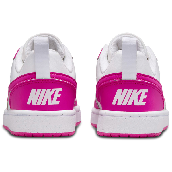 Nike Court Borough Low Recraft - Girls' Grade School - Laser Fuchsia/White - Image 3