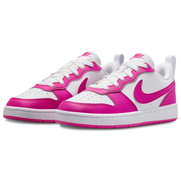 Nike Court Borough Low Recraft - Girls' Grade School - Laser Fuchsia/White - Image 6