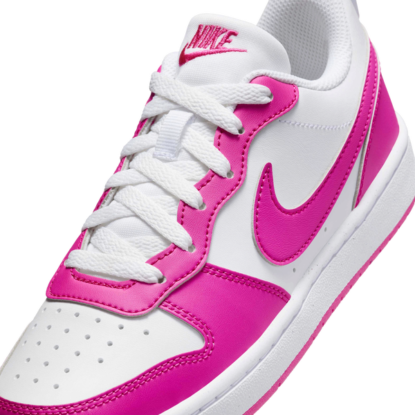 Nike Court Borough Low Recraft - Girls' Grade School - Laser Fuchsia/White - Image 7