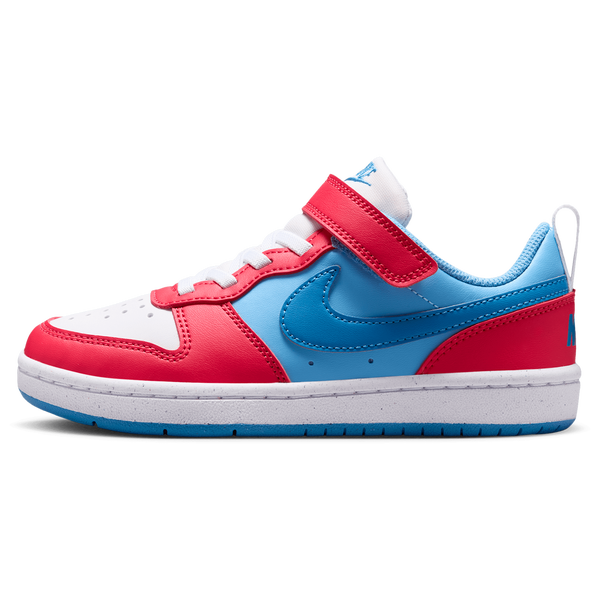 Nike Court Borough Low Recraft - Boys' Preschool - Aurora Blue/Fusion Red/Football Blue - Image 2