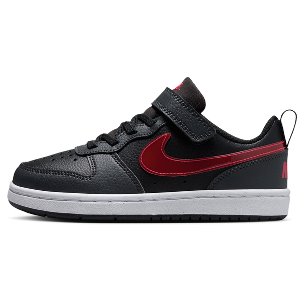 Nike Court Borough Low JES - Boys' Preschool - Black/Anthracite/University Red - Image 2
