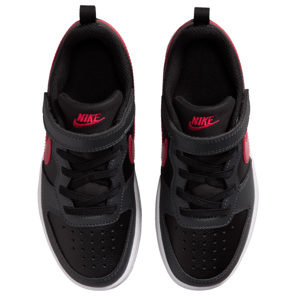 Nike Court Borough Low JES - Boys' Preschool - Black/Anthracite/University Red - Image 4