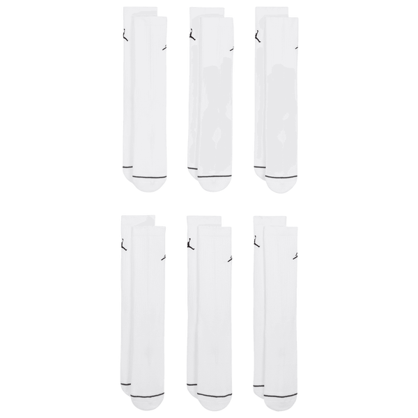 Jordan Cushion Ply Crew Sock 6 Pack - Men's - White/Black - Image 2