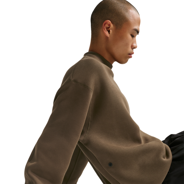 Nike Tech Fleece Crew - Men's - Dark Hazel/Black - Image 3