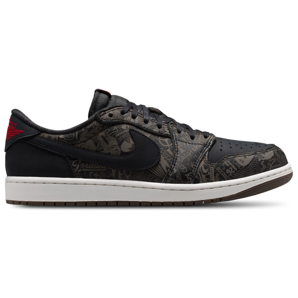 Jordan AJ 1 Retro Low OG LS - Men's - University Red/Black/Palomino